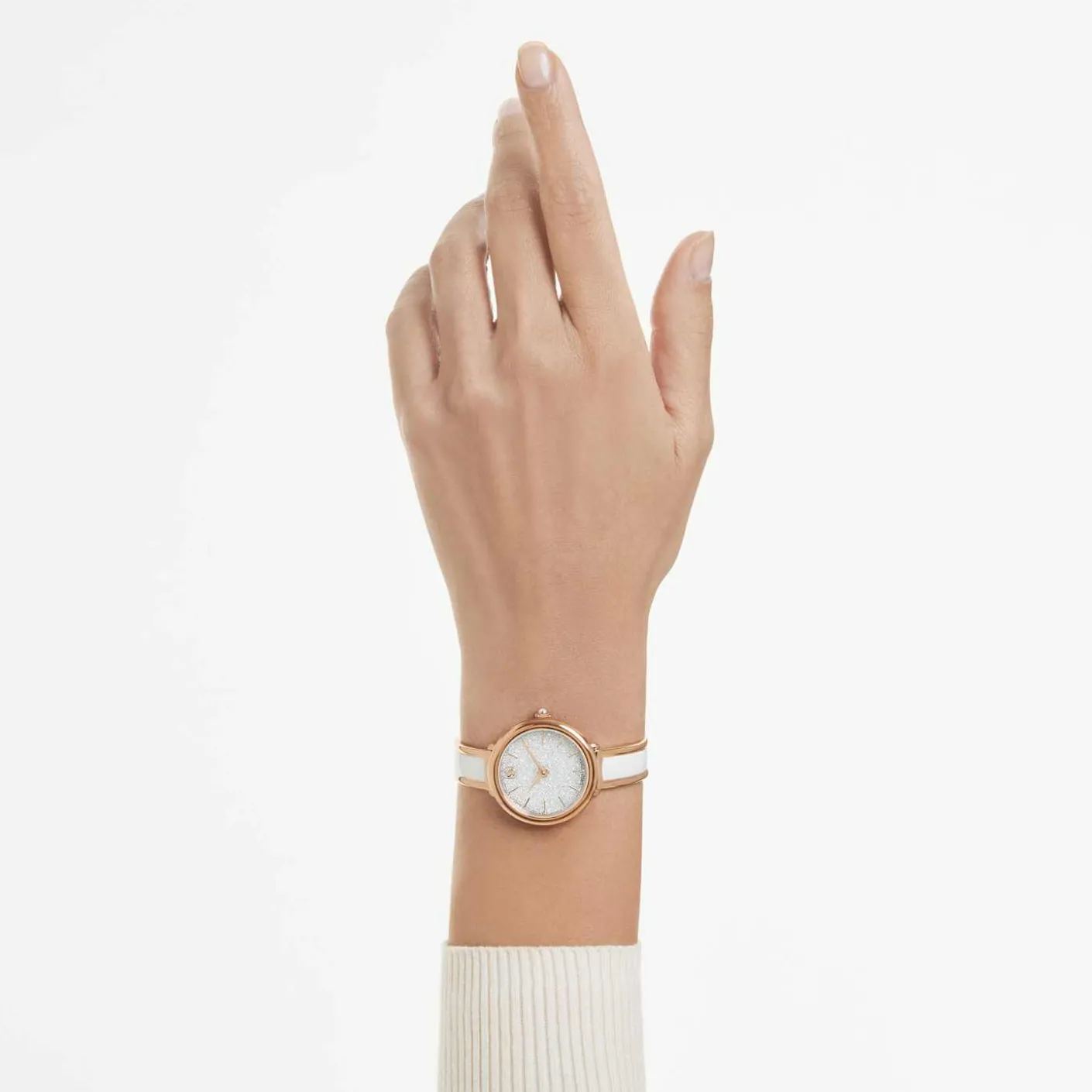 Crystalline bangle watch