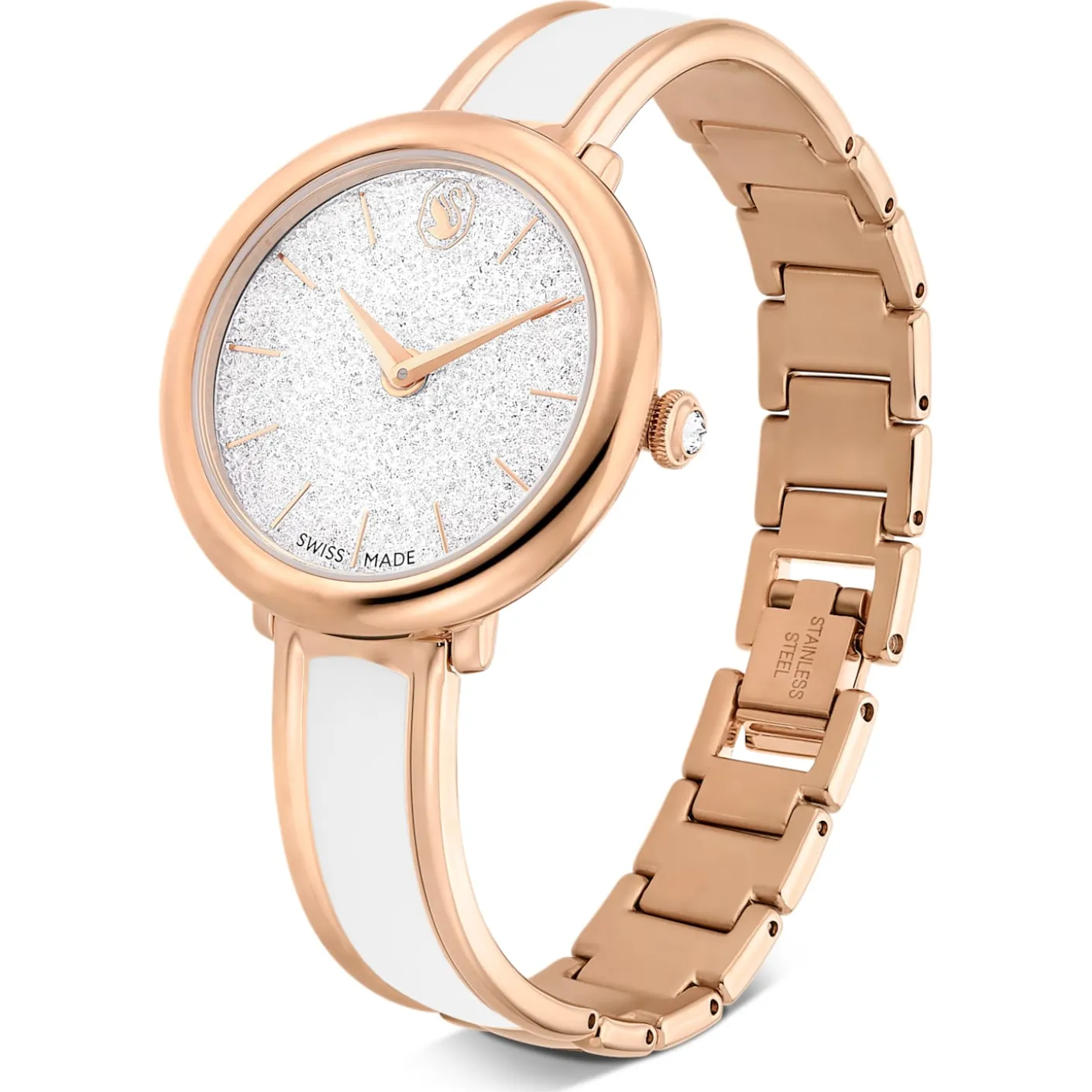 Crystalline bangle watch