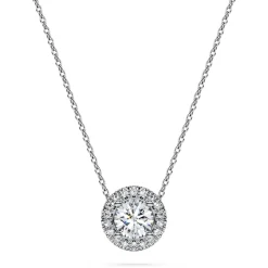 Eternity halo solitaire pendant