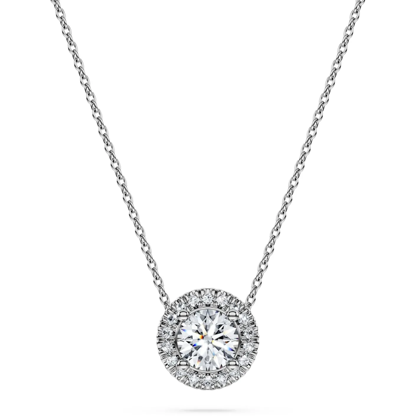 Eternity halo solitaire pendant