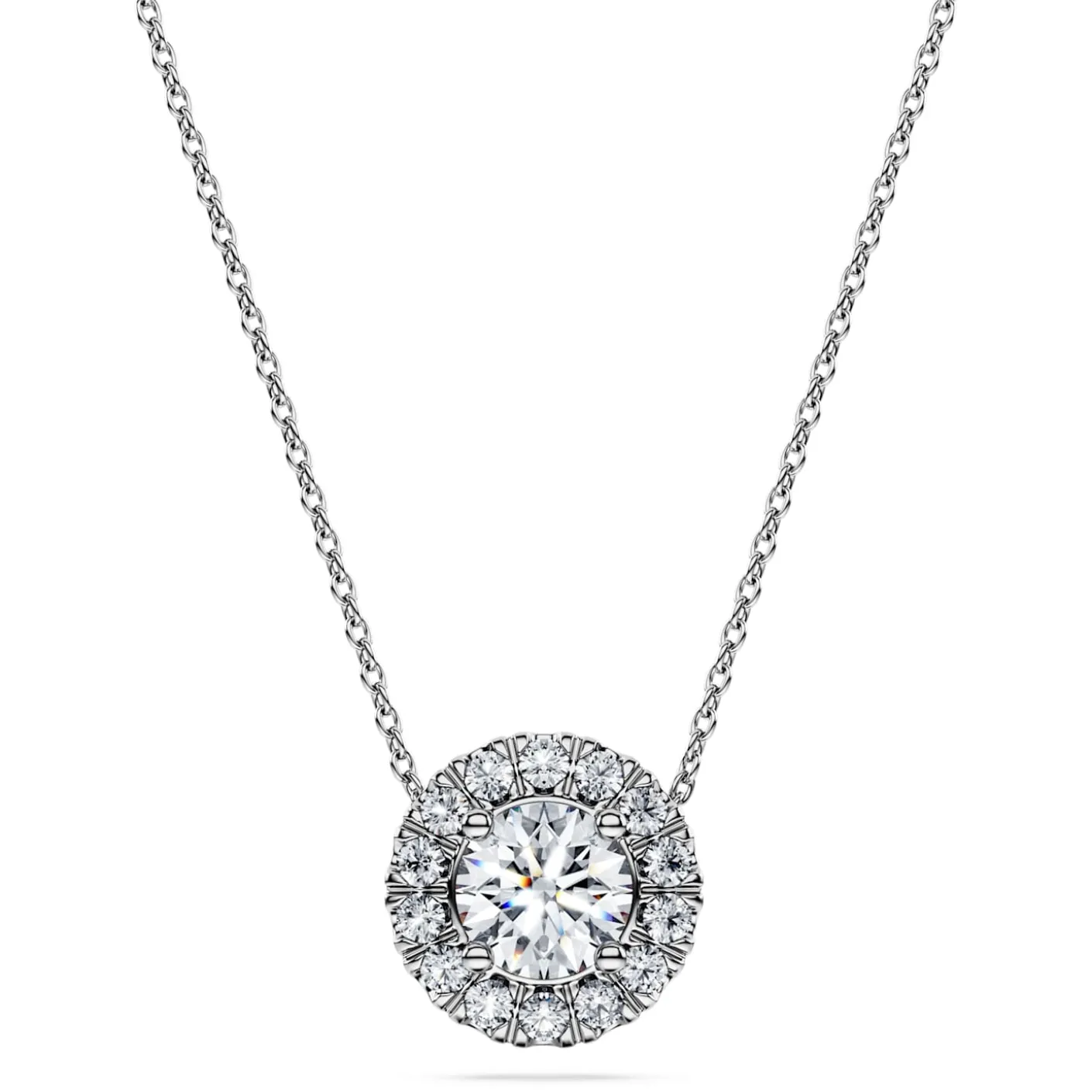 Eternity halo solitaire pendant