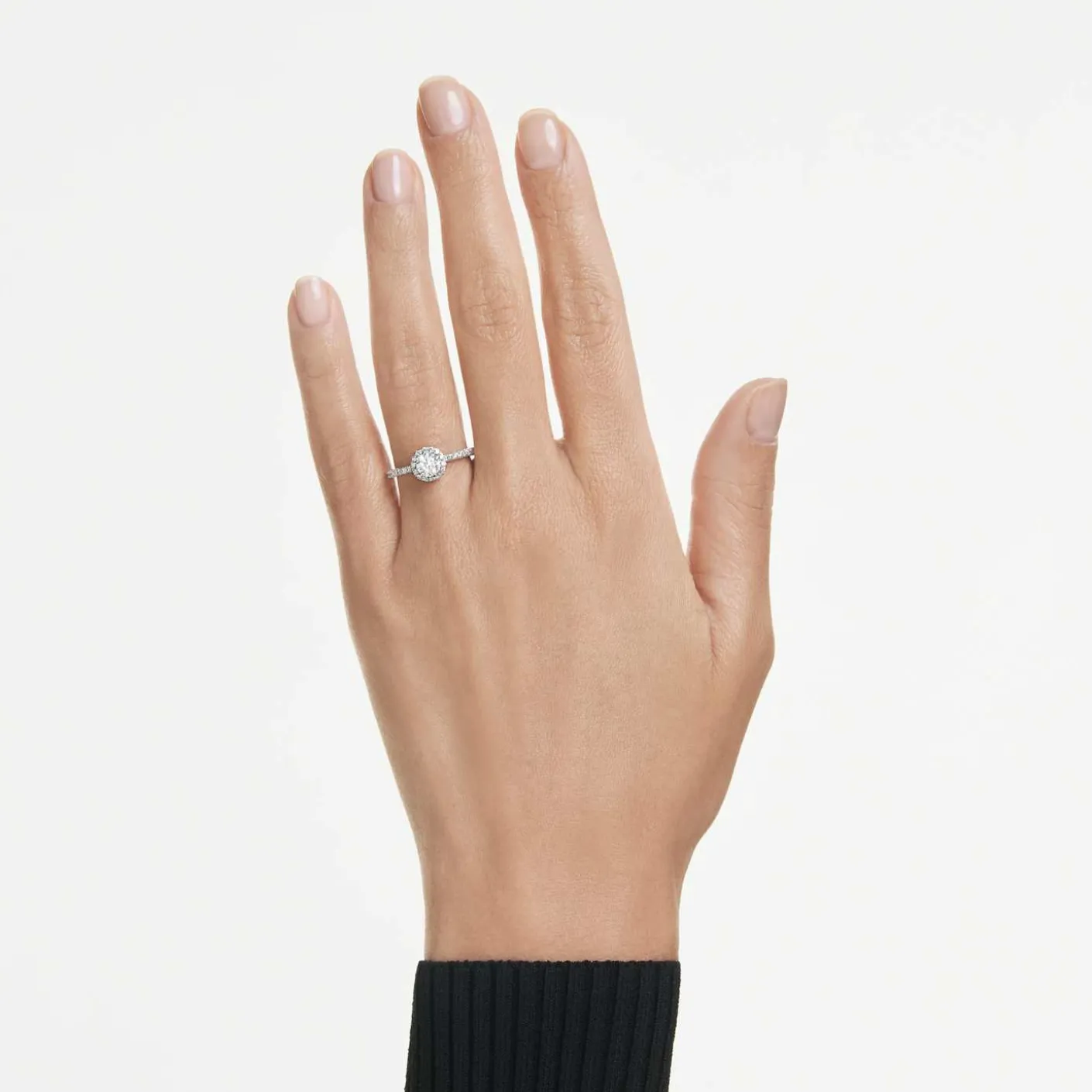 Eternity halo solitaire ring