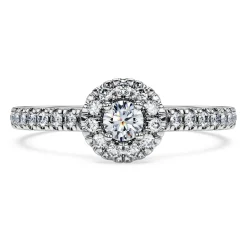 Eternity halo solitaire ring
