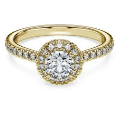 Eternity halo solitaire ring