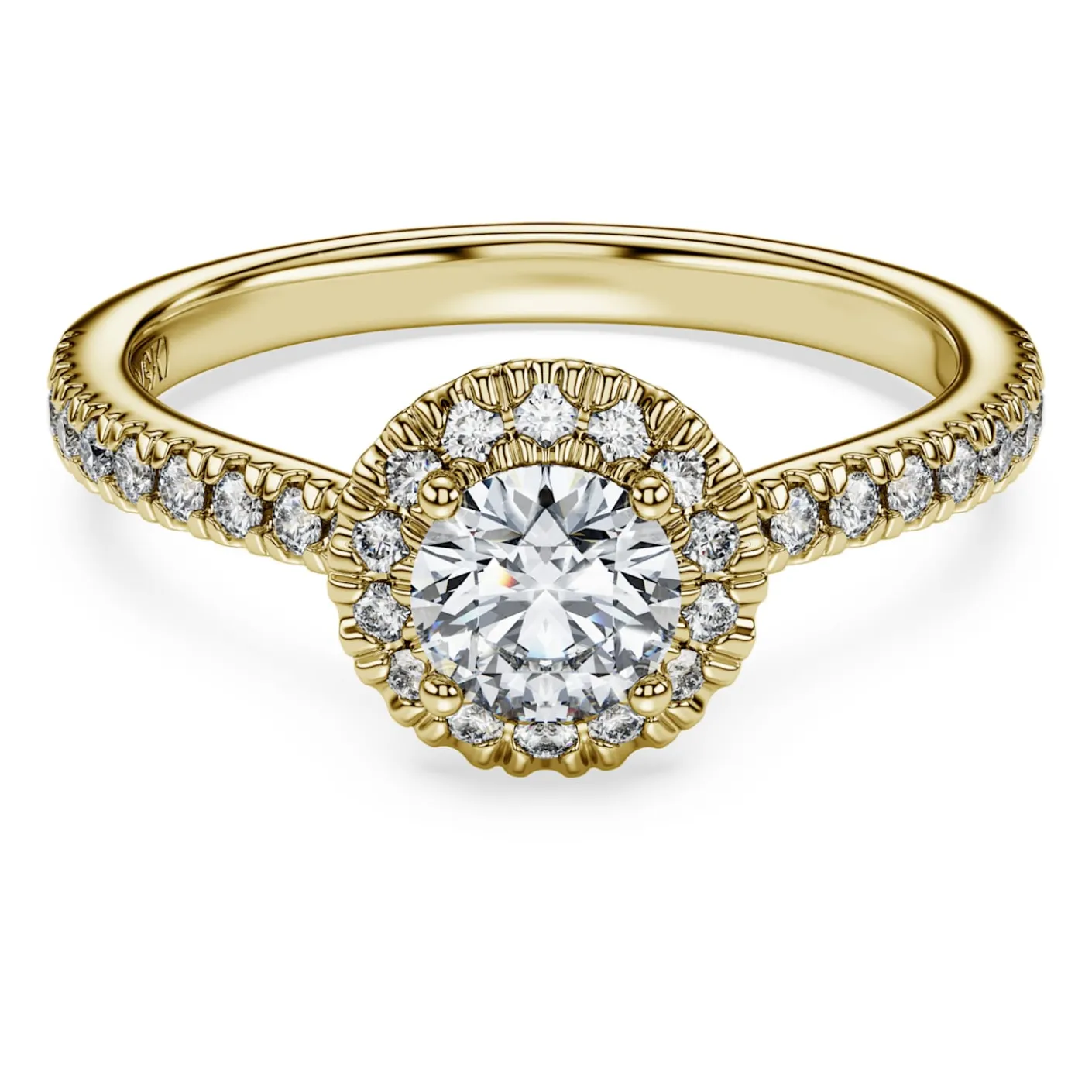 Eternity halo solitaire ring