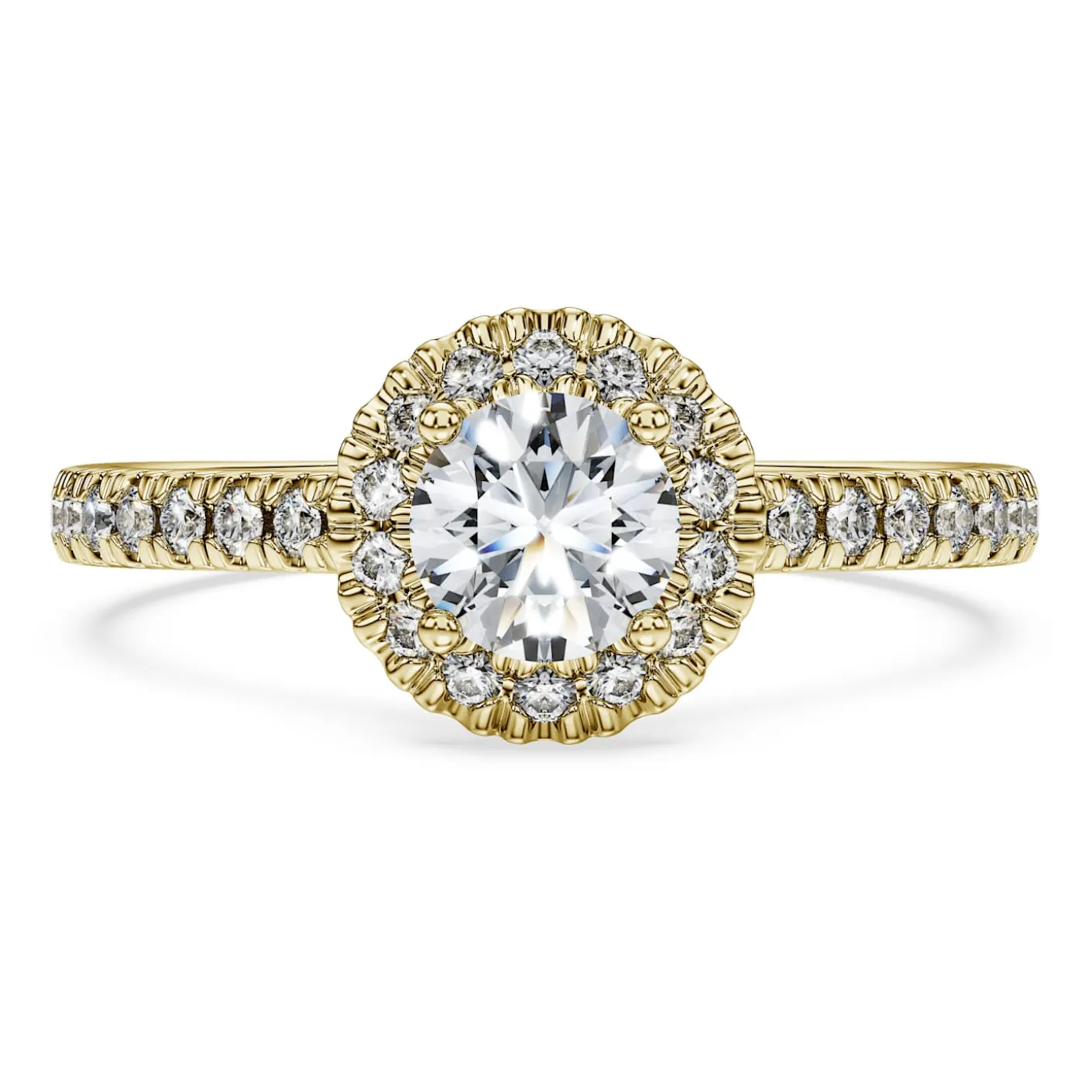 Eternity halo solitaire ring
