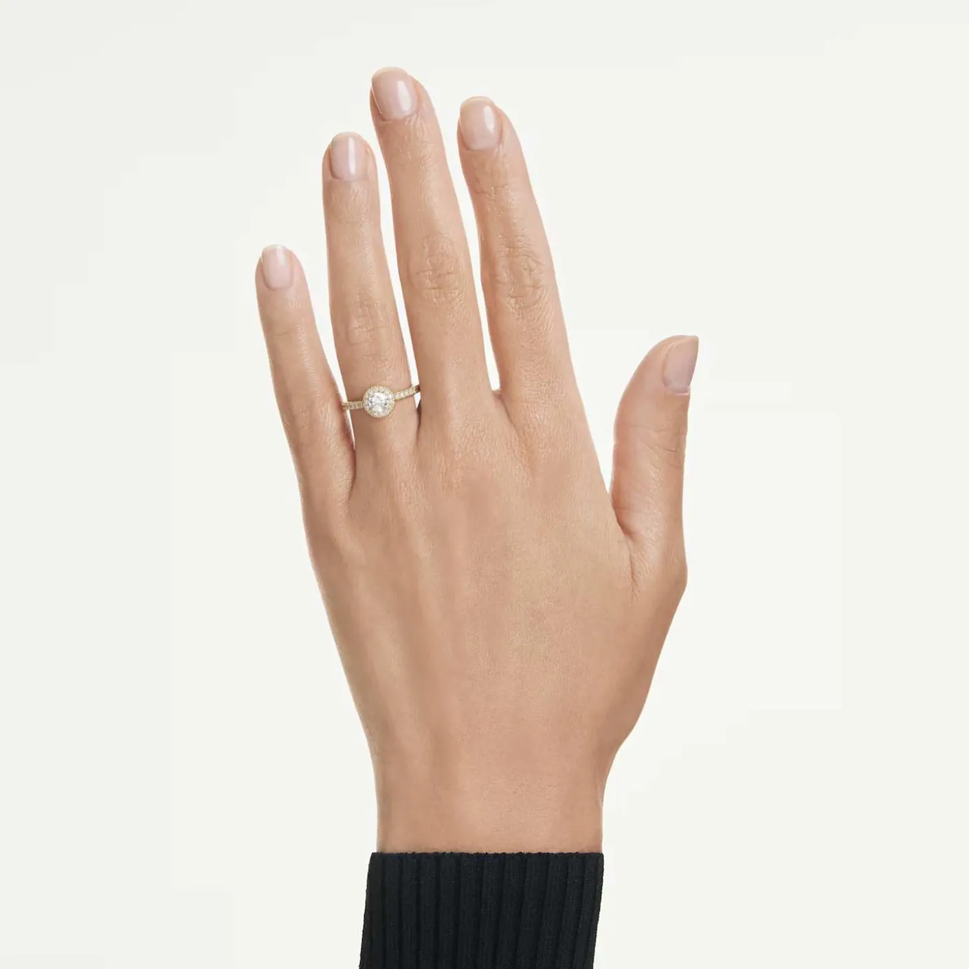 Eternity halo solitaire ring