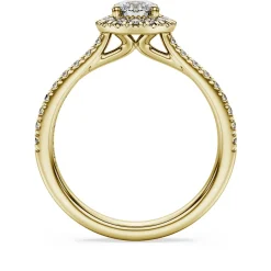 Eternity halo solitaire ring