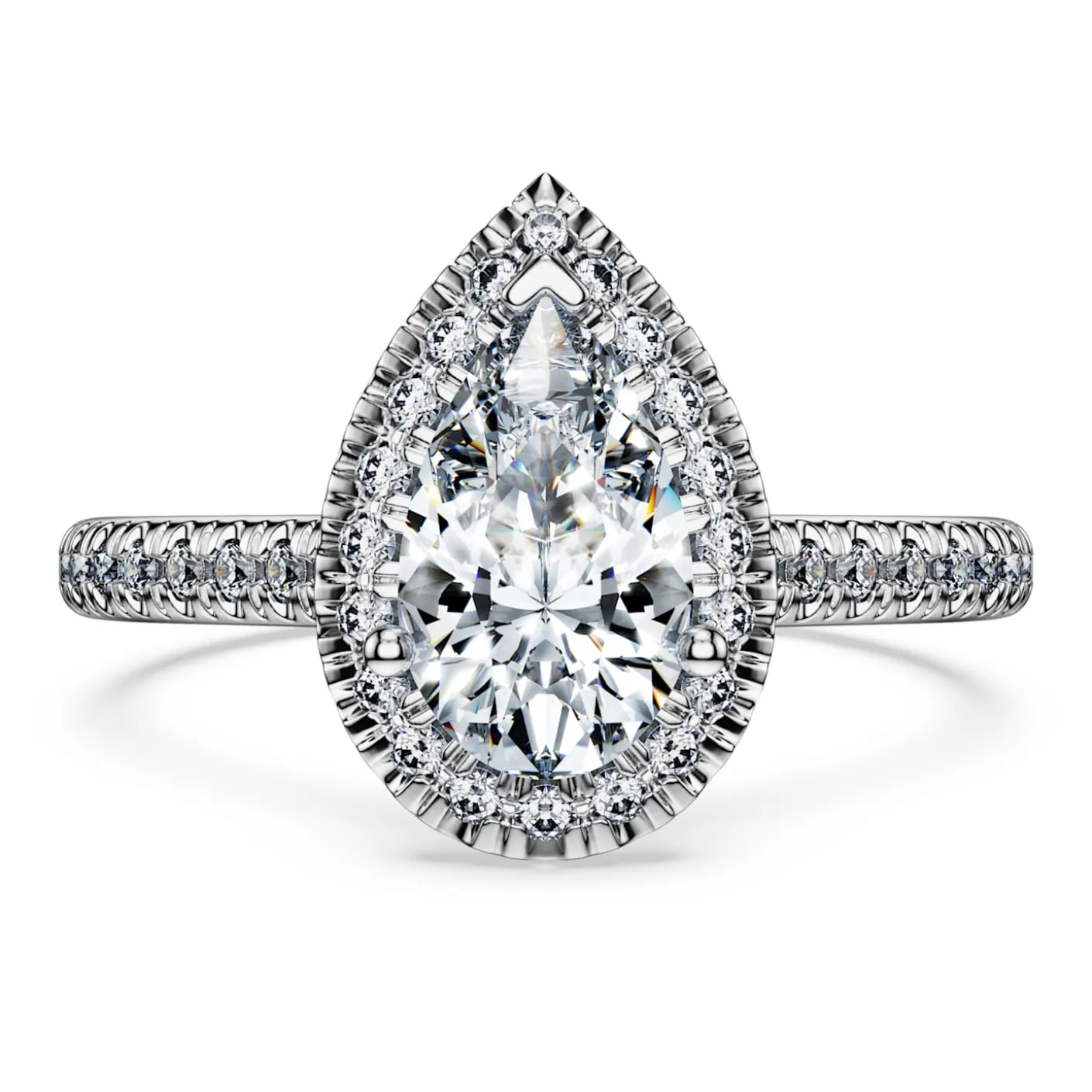 Eternity halo solitaire ring