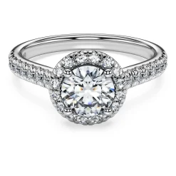 Eternity halo solitaire ring