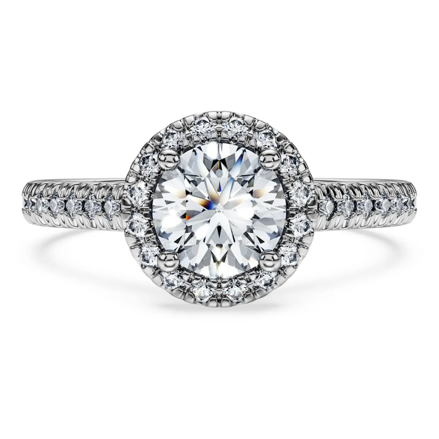 Eternity halo solitaire ring