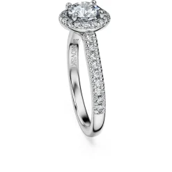 Eternity halo solitaire ring