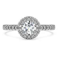 Eternity halo solitaire ring
