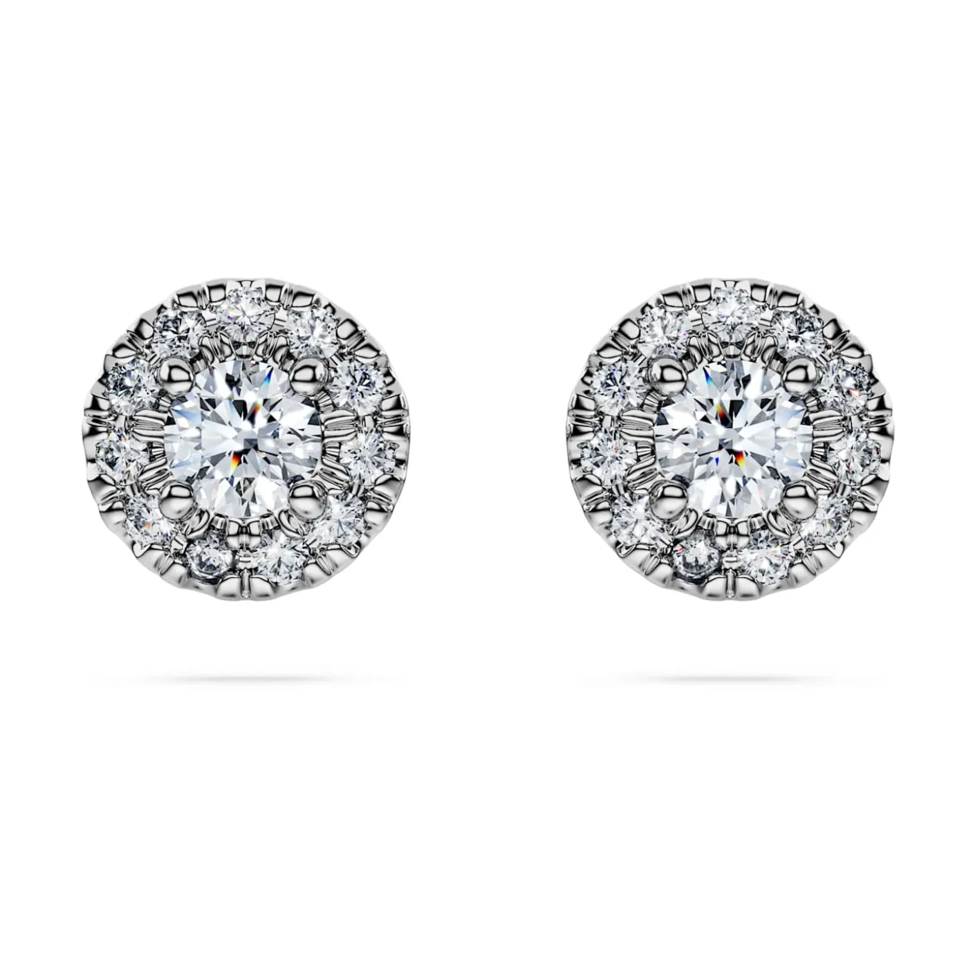Eternity halo stud earrings