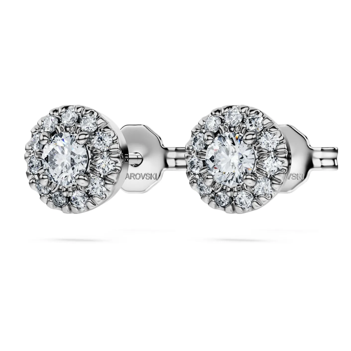 Eternity halo stud earrings