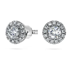 Eternity halo stud earrings