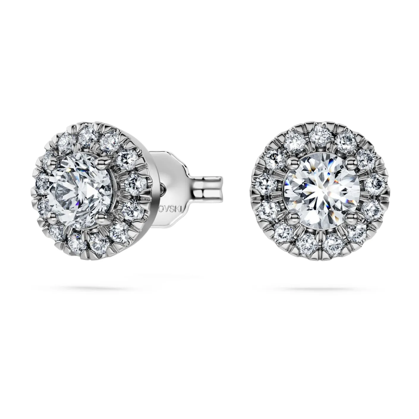 Eternity halo stud earrings