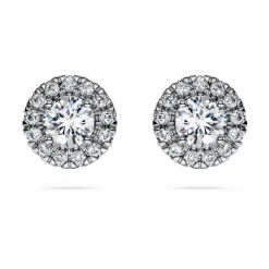 Eternity halo stud earrings