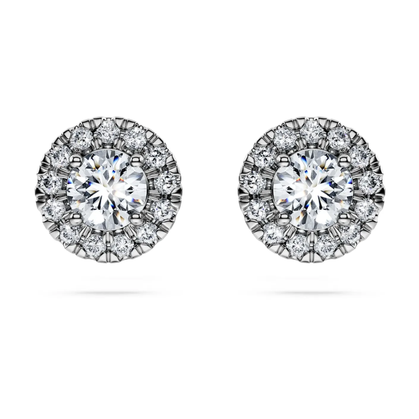 Eternity halo stud earrings