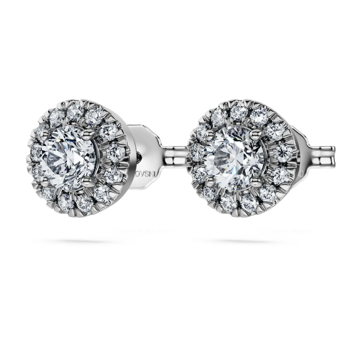 Eternity halo stud earrings