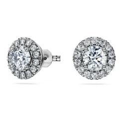 Eternity halo stud earrings
