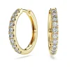 Eternity hoop earrings