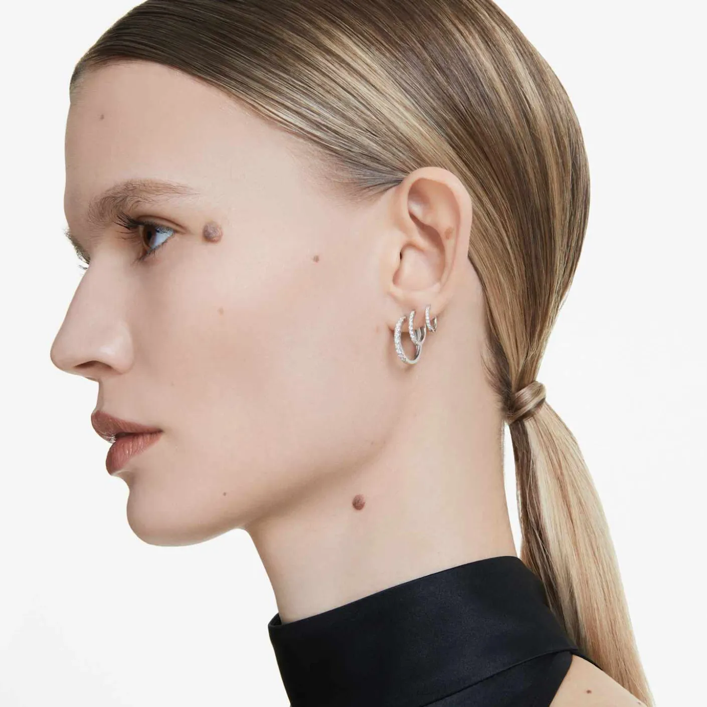 Eternity hoop earrings