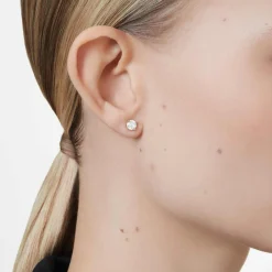 Eternity solitaire stud earrings