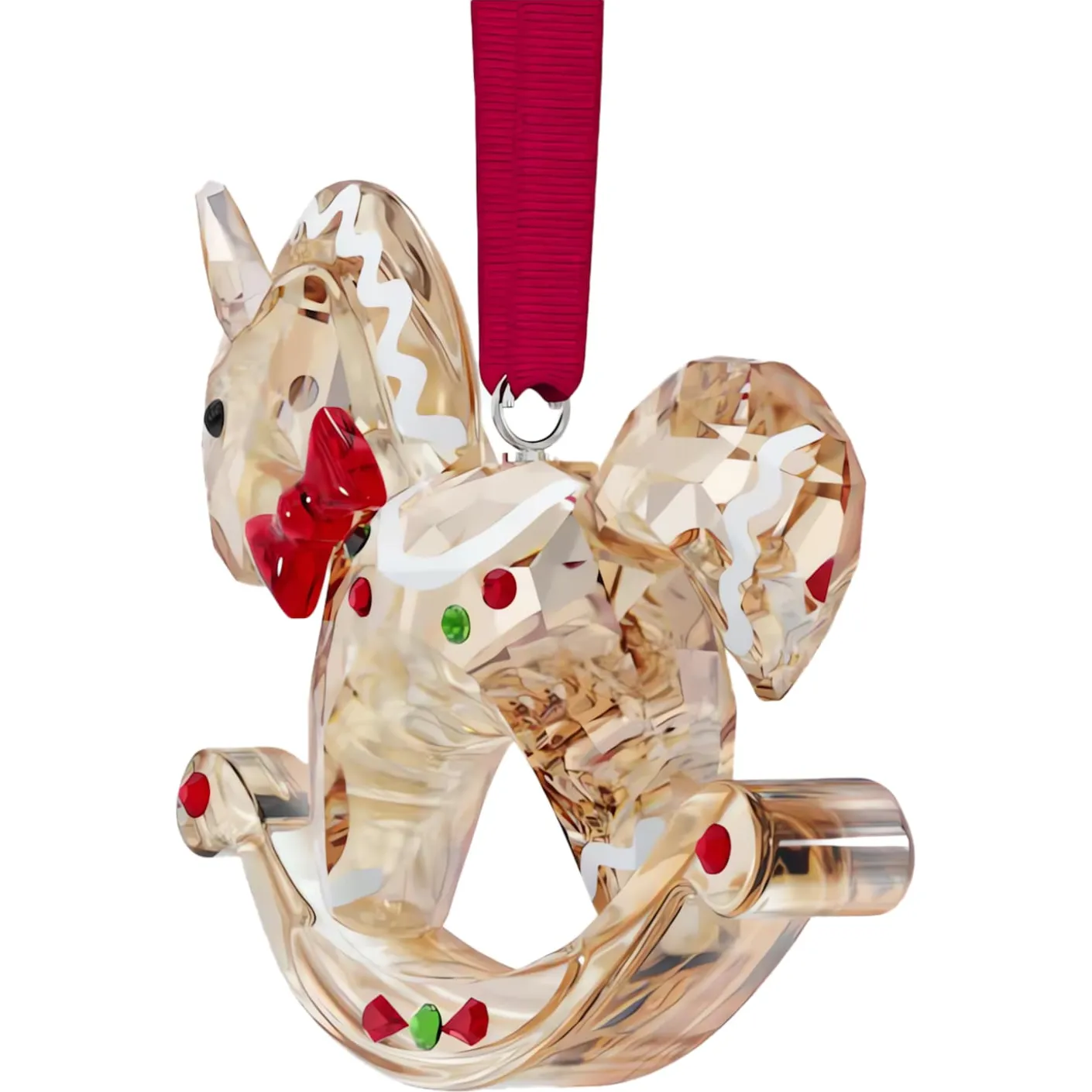 Holiday Cheers Gingerbread Rocking Horse Ornament