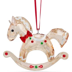 Holiday Cheers Gingerbread Rocking Horse Ornament