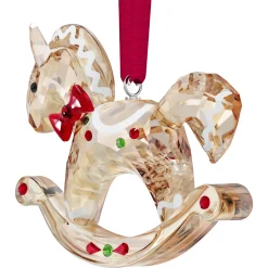 Holiday Cheers Gingerbread Rocking Horse Ornament