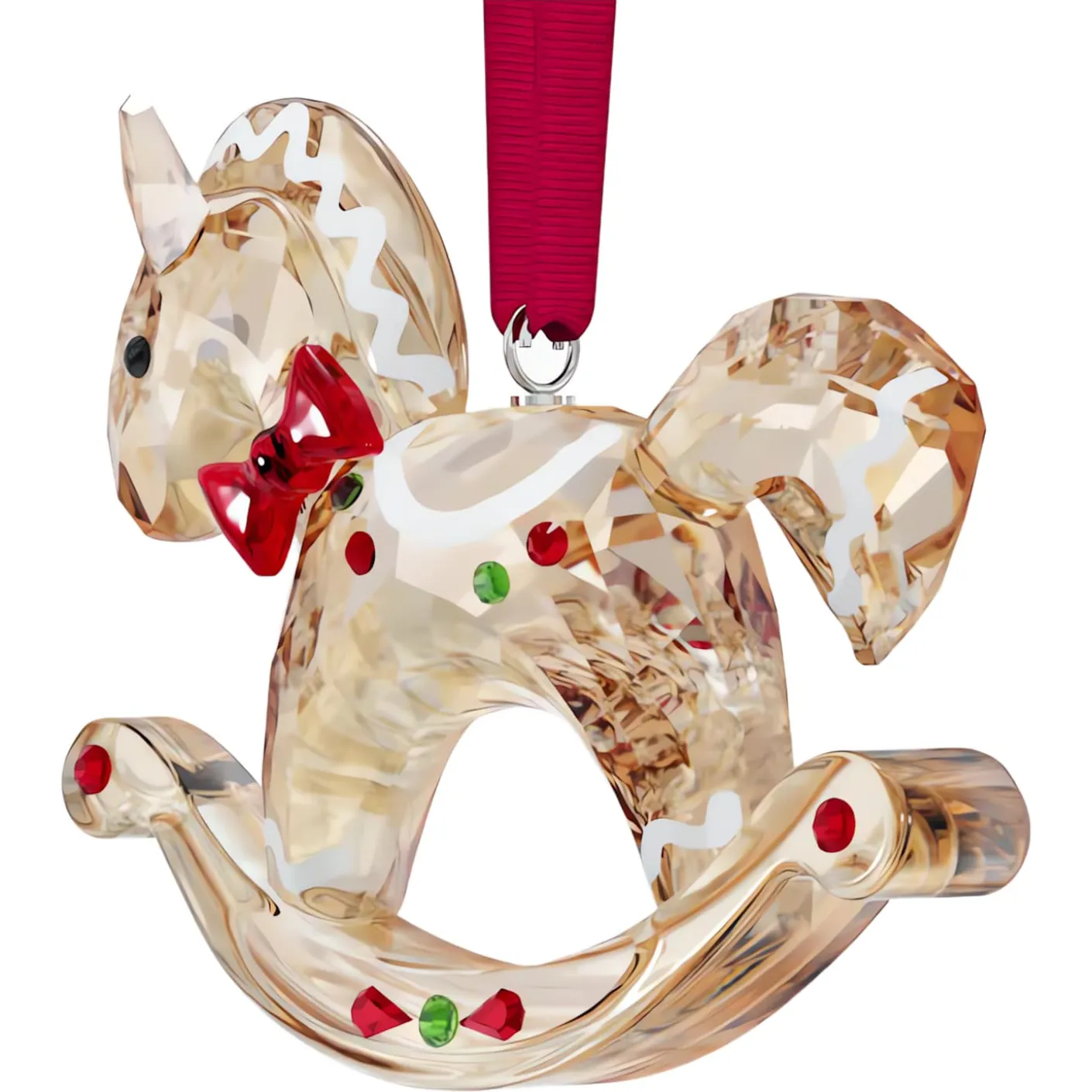 Holiday Cheers Gingerbread Rocking Horse Ornament
