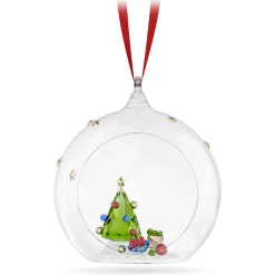 Holiday Cheers Tree and Gifts Ball Ornament
