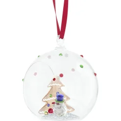 Holiday Cheers Tree and Snowman Ball Ornament