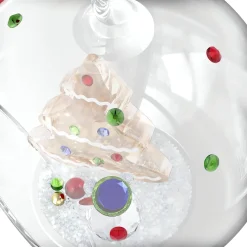 Holiday Cheers Tree and Snowman Ball Ornament