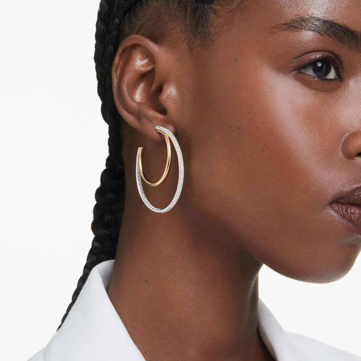 Hyperbola hoop earrings