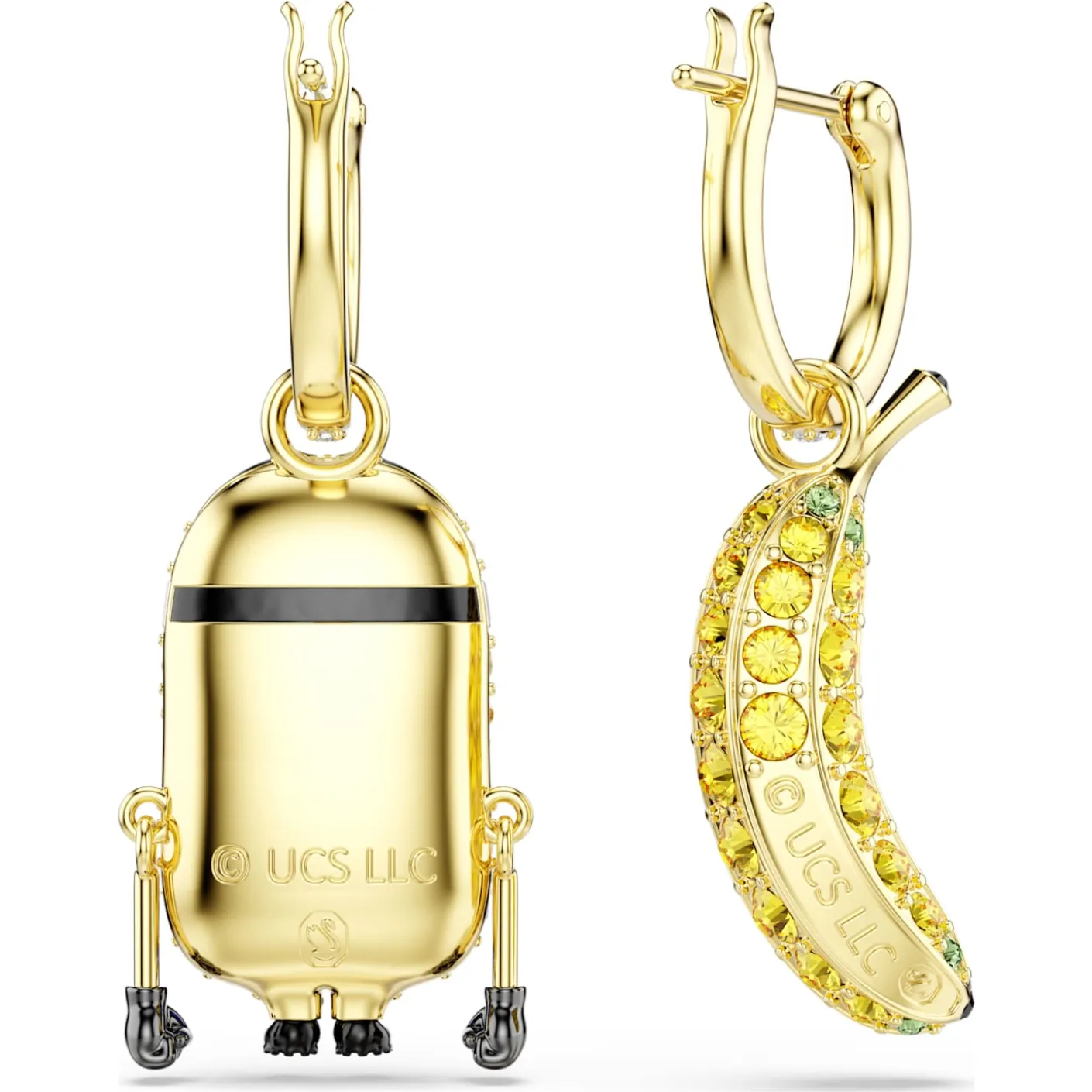 Minions Stuart and Banana drop earrings