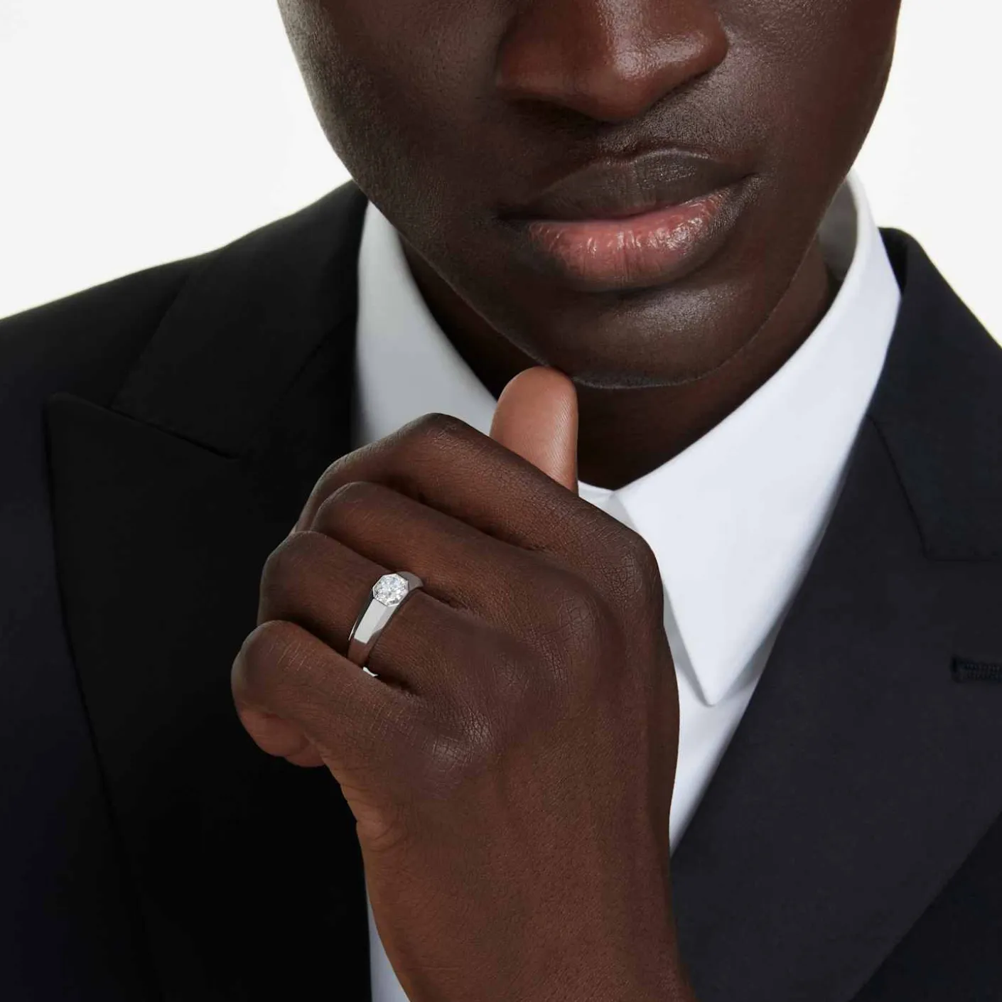 Octagon band ring
