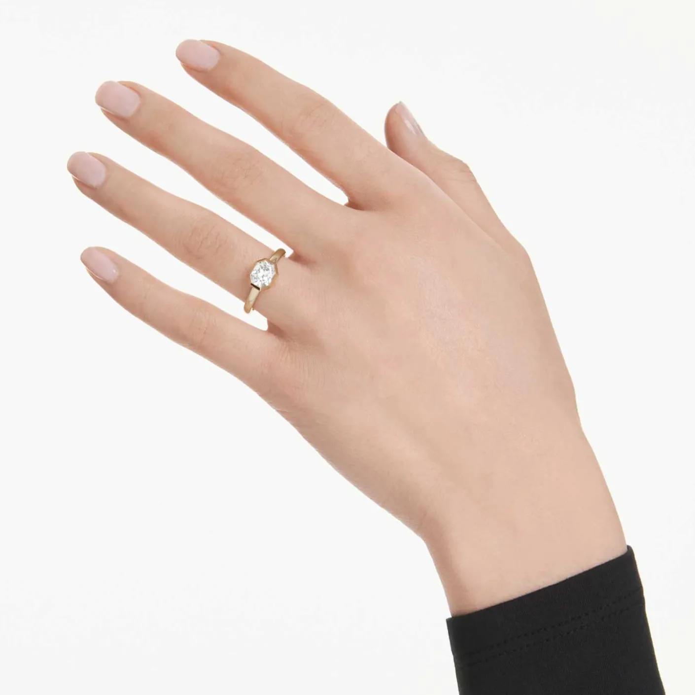 Octagon bezel ring