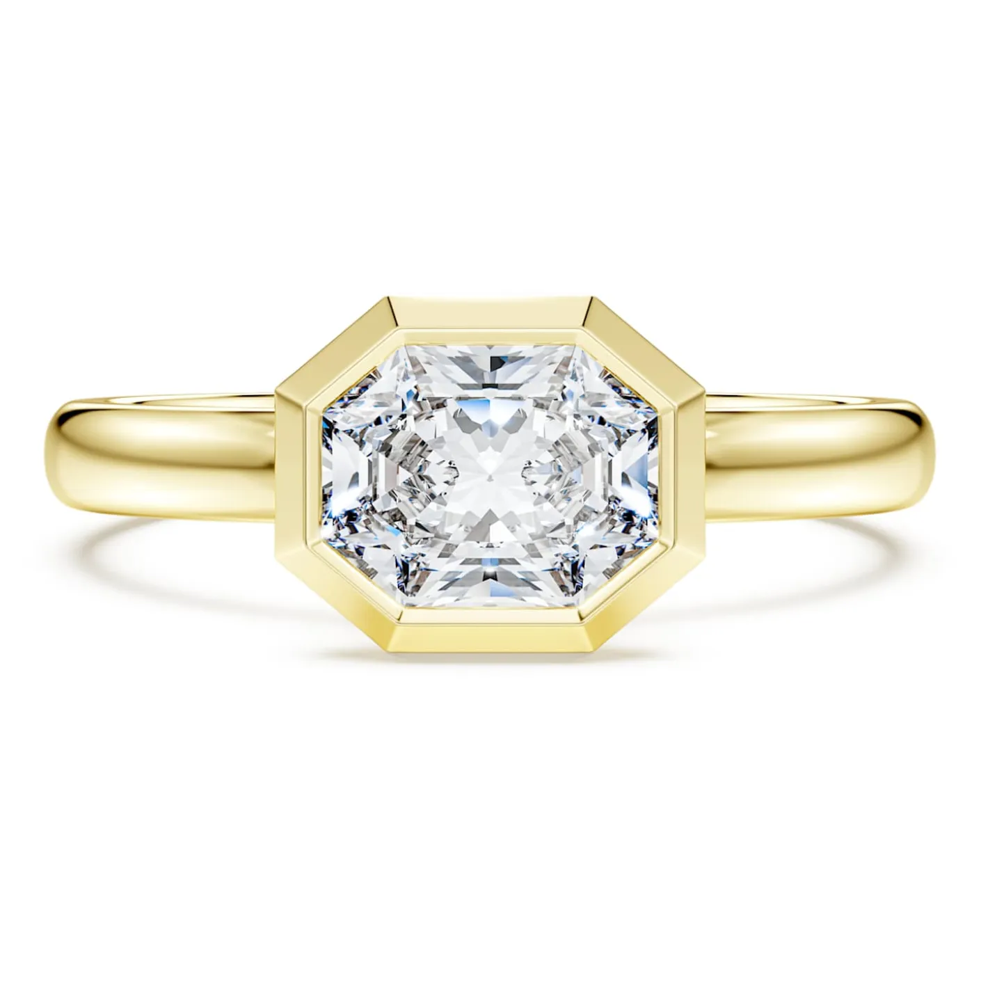Octagon bezel ring