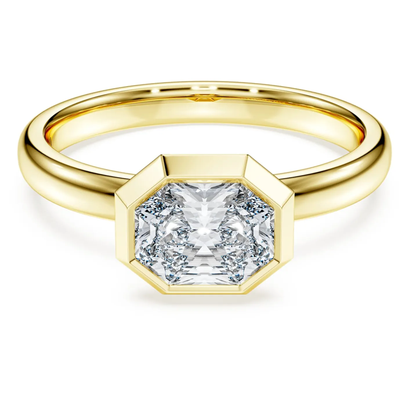 Octagon bezel ring