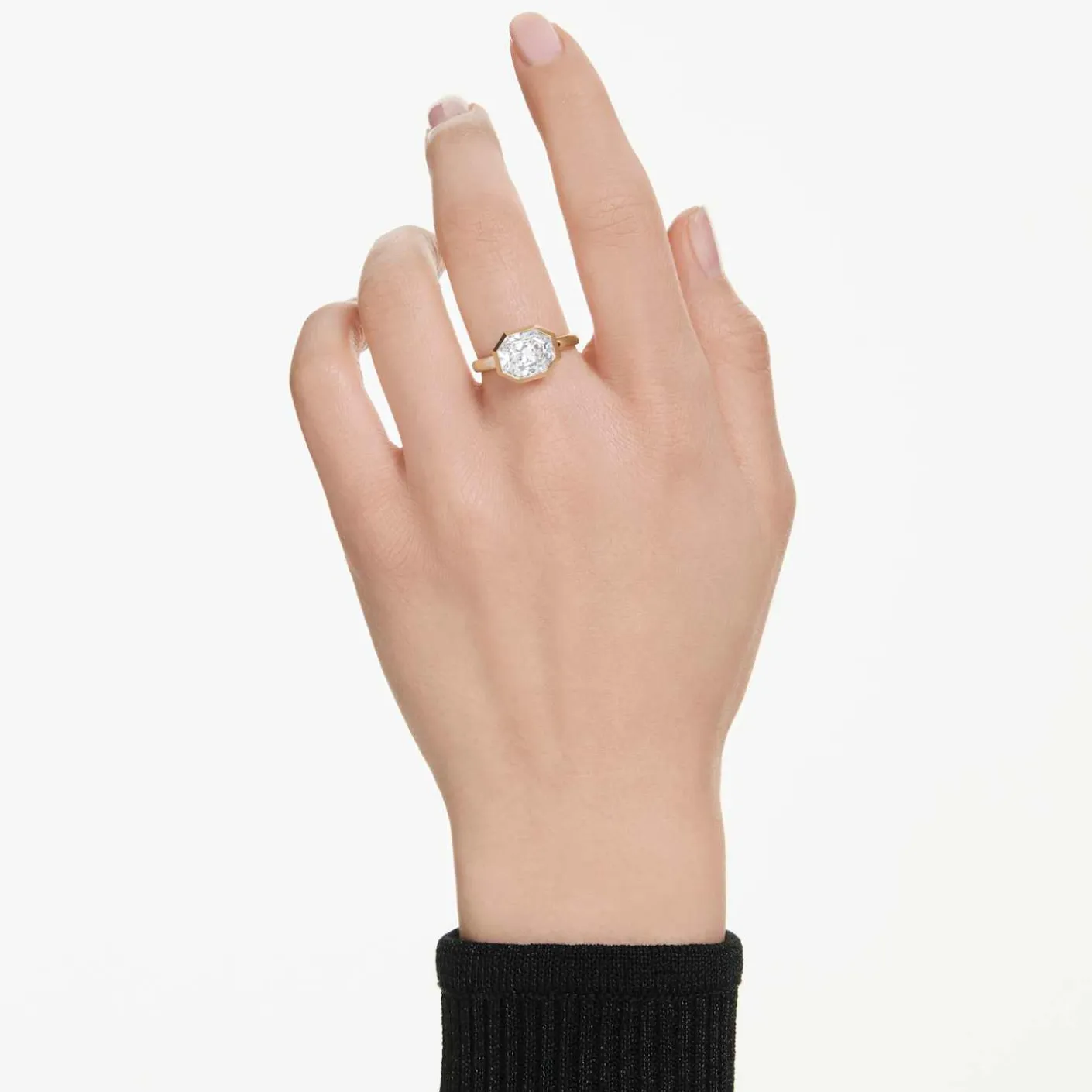 Octagon bezel ring