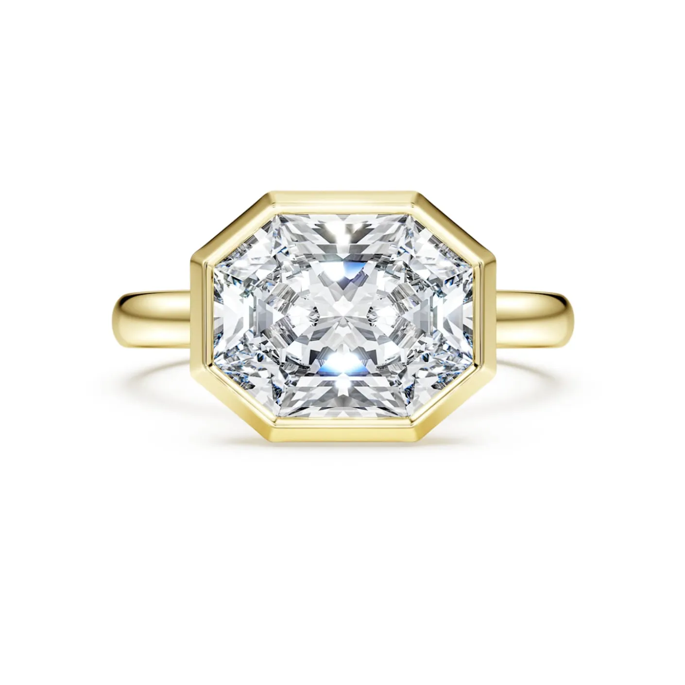Octagon bezel ring