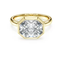 Octagon bezel ring