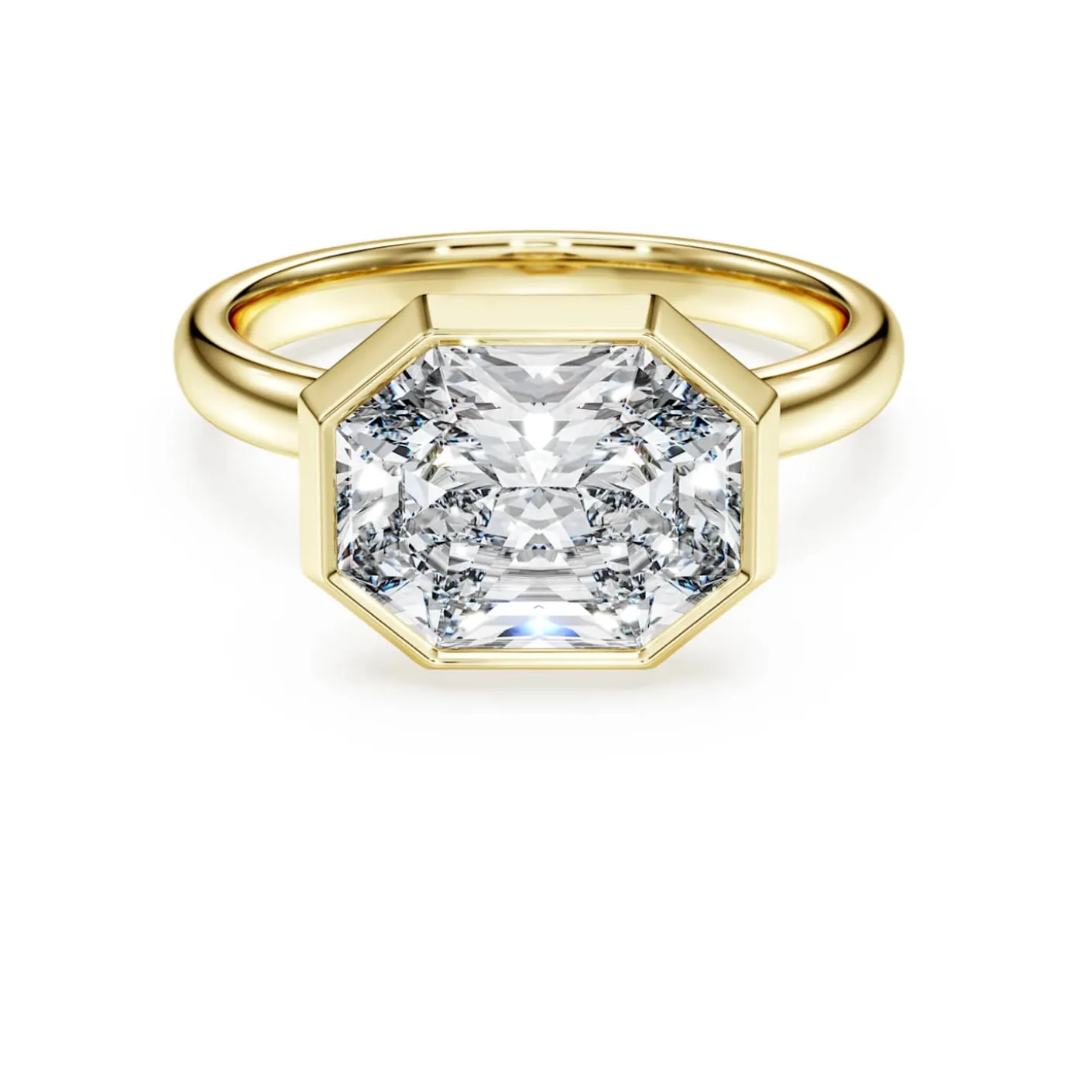 Octagon bezel ring