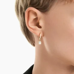 Octagon drop earrings