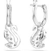 Swan drop earrings