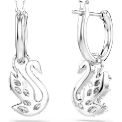 Swan drop earrings
