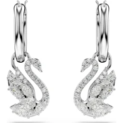 Swan drop earrings