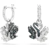 Swan drop earrings